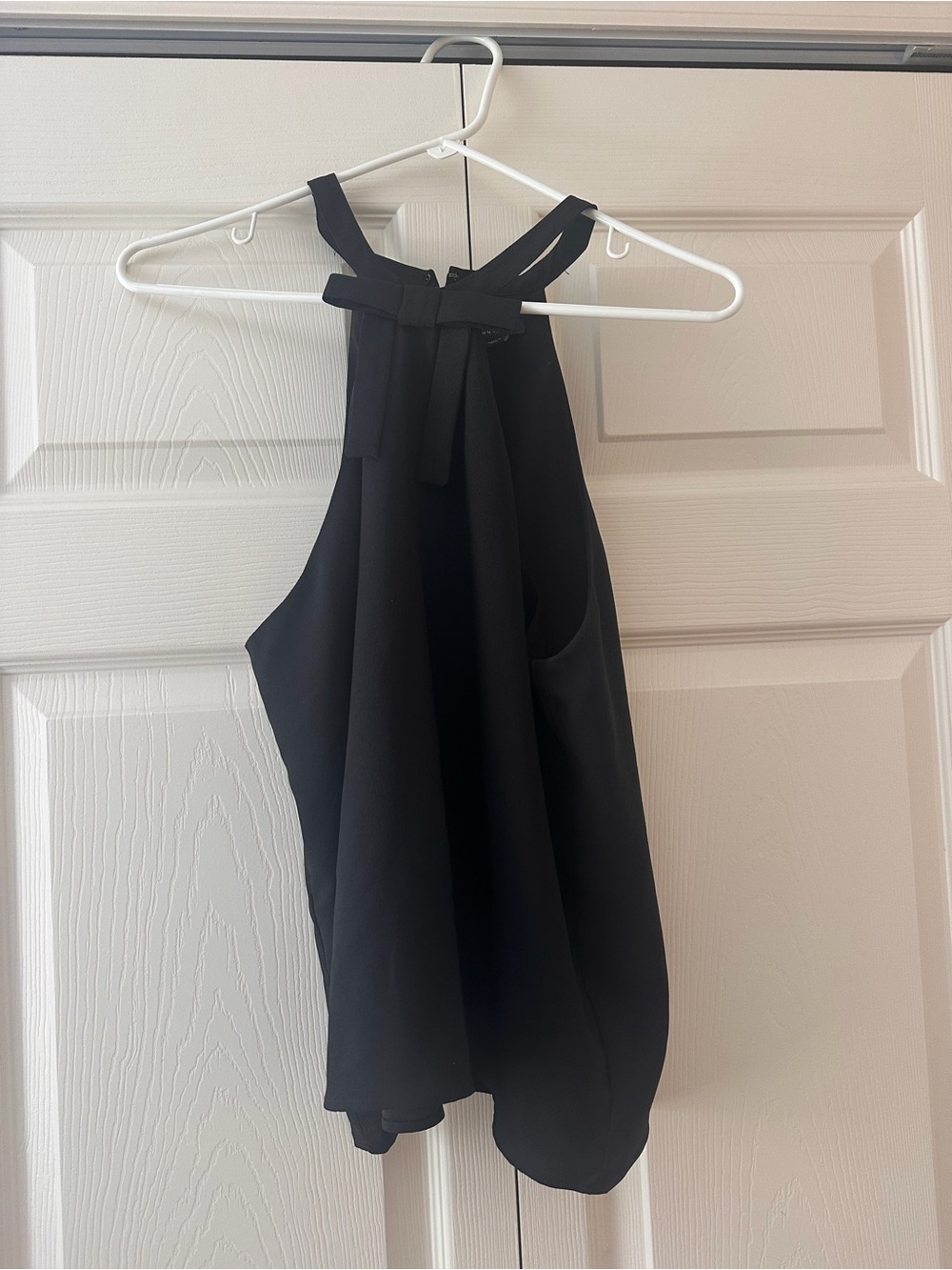Ann Taylor Black HalterBow-Detail Blouse